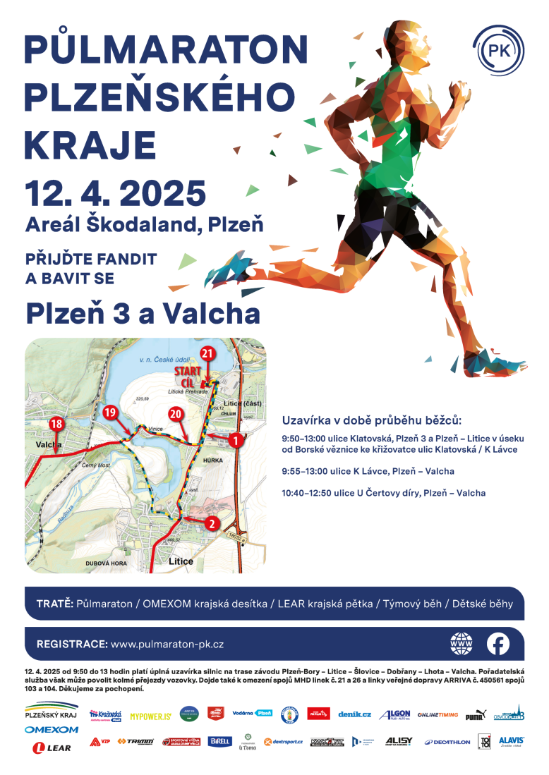 Půlmaraton uzavírky